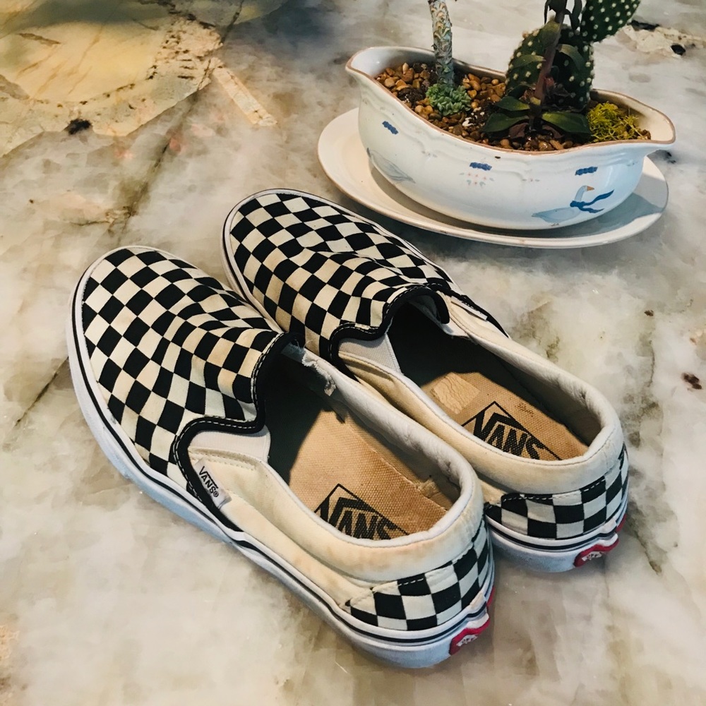 Vans classic check slip-ons